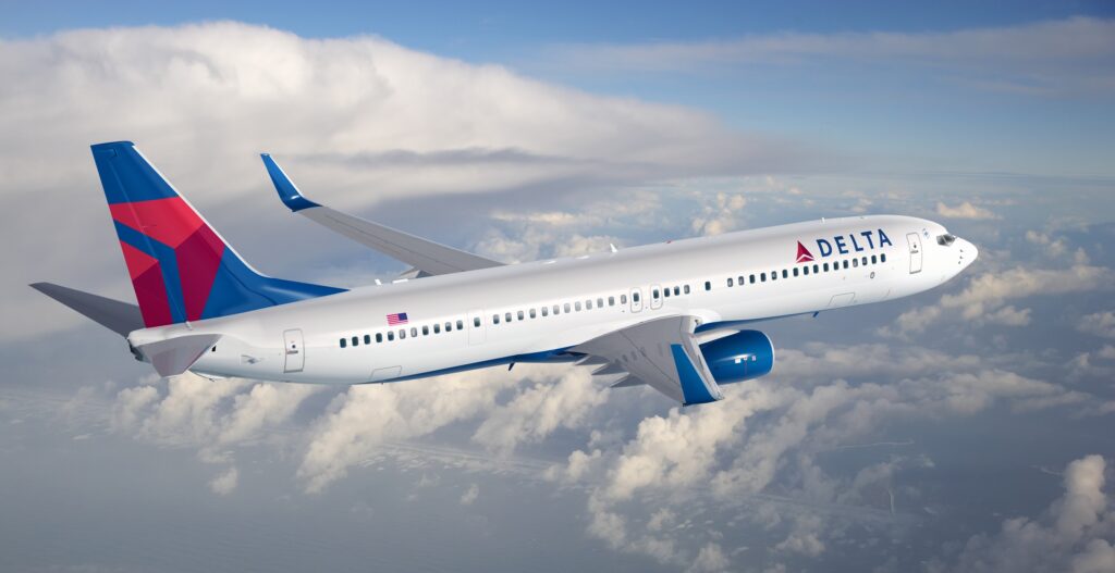 Delta airplane flight