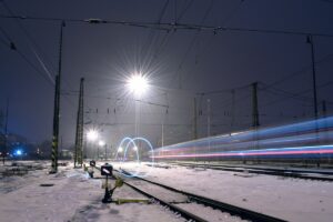 snow travel train